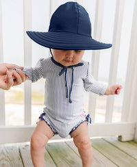 RuffleButts + RuggedButts - Navy Swim Hat: