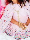 Sweet Wink- Pink Confetti Cape