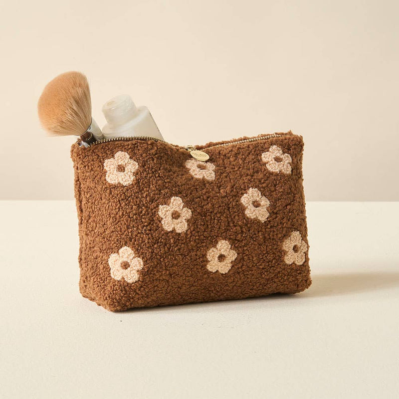 The Darling Effect - Teddy Pouch - Brown Flower