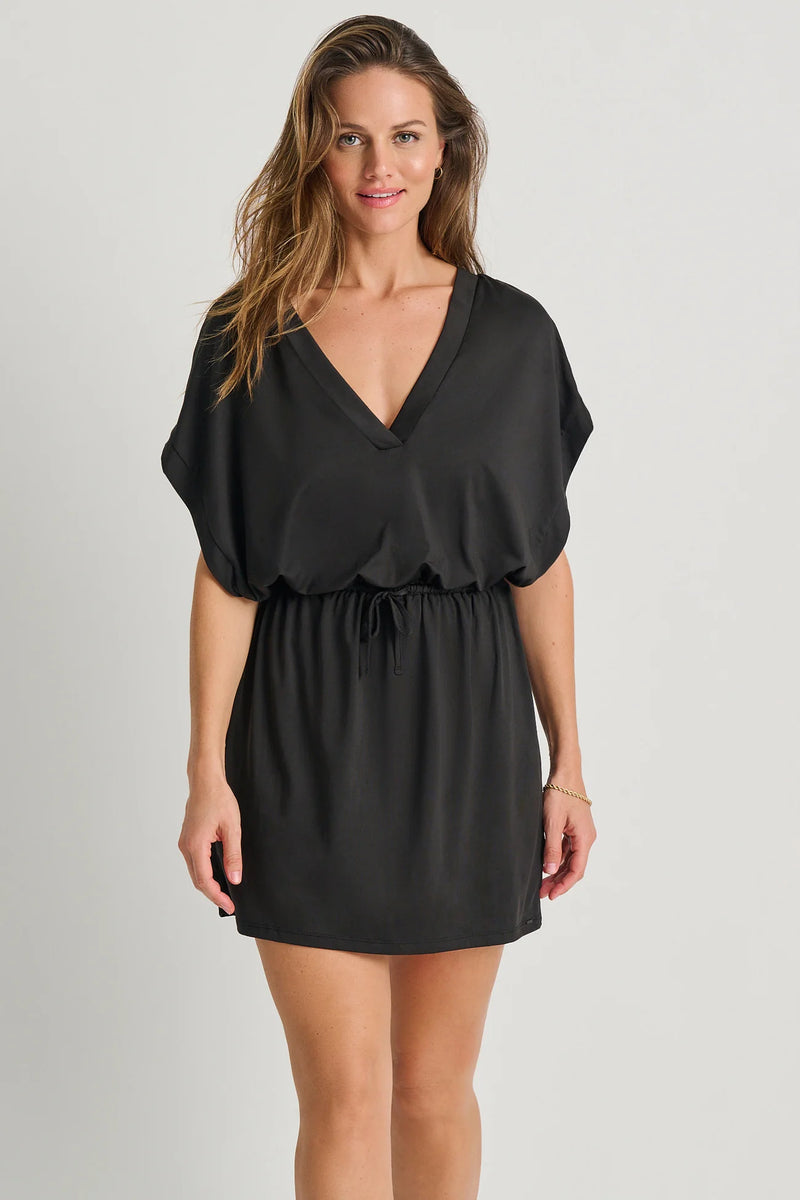 Everyday Sunday Black Open Back Cover-Up Tunic