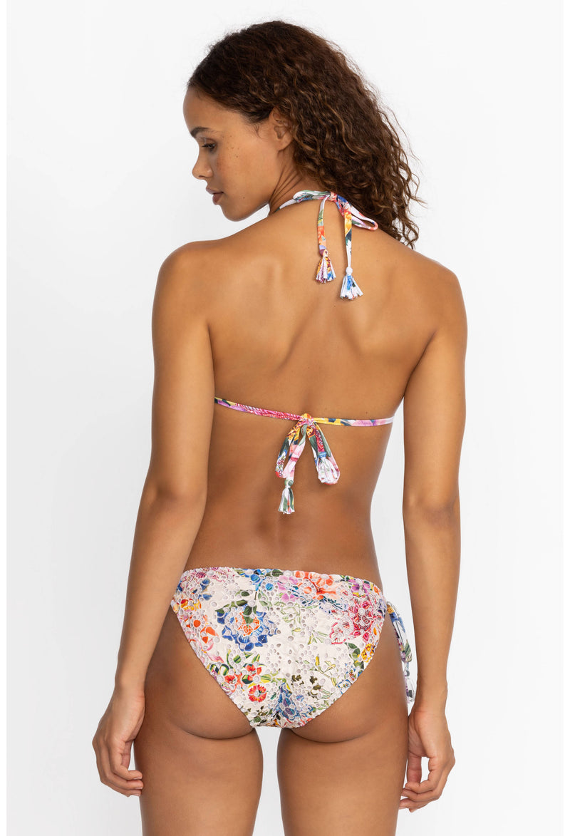 Johnny Was Neon Jungle Eyelet String Bikini Bottom