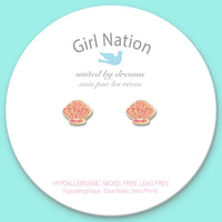 Girl Nation Shell-abrate Cutie Stud Earrings