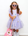 Three Wildflower Designs - Girls Butterfly Lilac Iridescent Tulle Dress