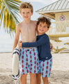 RuffleButts + RuggedButts - Boys My Little Lobster Swim Trunks