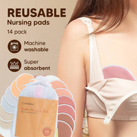 KeaBabies Soothe Reusable Nursing Pads for Breastfeeding: Lovelle / Medium 3.9"