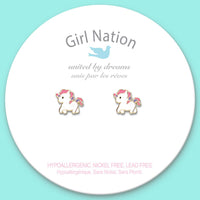 Girl Nation Magical Unicorn Cutie Stud Earrings