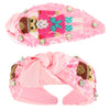 Sophia Collection - Christmas Nutcracker Jeweled Top Knotted Headband : Pink