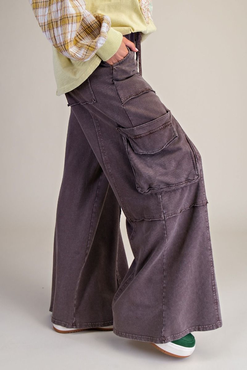 Dark Mocha Mineral Washed Terry Knit