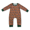 Brown Mallard Zipper Romper