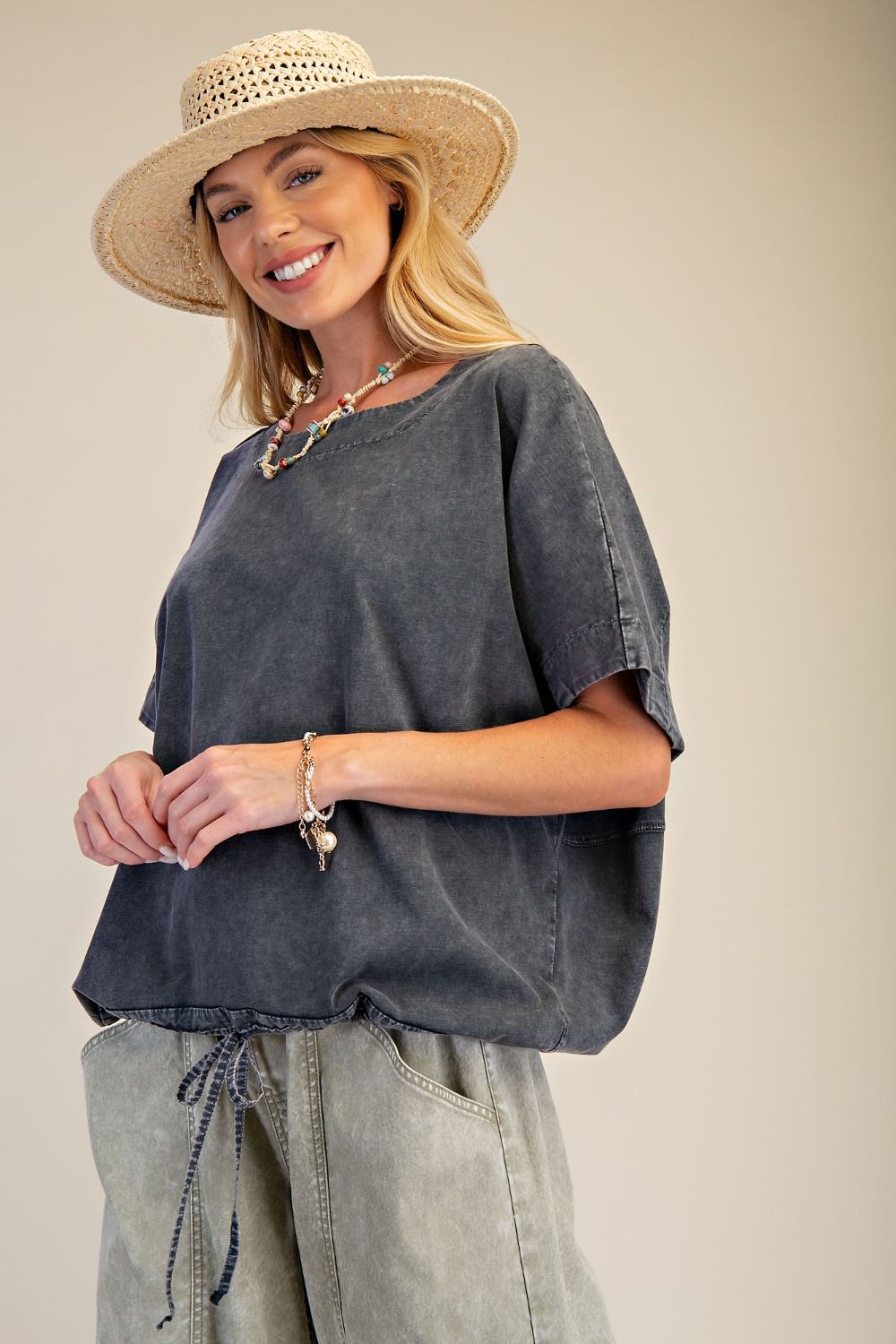 Ash Short Mineral Washed Top