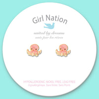 Girl Nation Obedient Octopus Cutie Stud Earrings