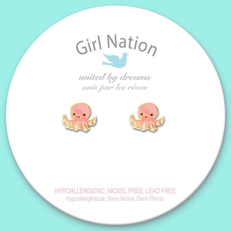 Girl Nation Obedient Octopus Cutie Stud Earrings