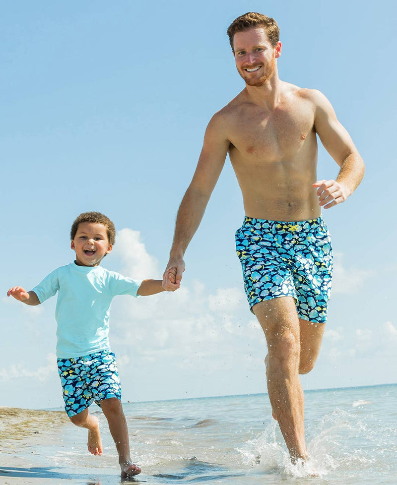 RuffleButts + RuggedButts - Boys Fish Friends Swim Trunks