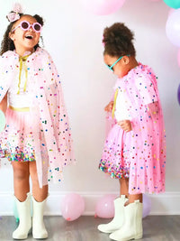 Sweet Wink- Raspberry Confetti Cape