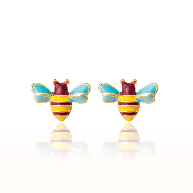 Girl Nation Buzzing Bee Cutie Stud Earrings