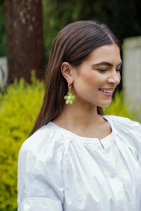 Canvas Style - Julia Resin Flower Drop Earrings: Orange