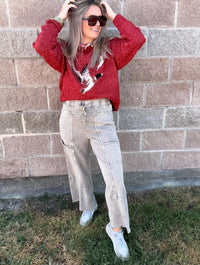 Vintage Red Flying Duck Knit Sweater