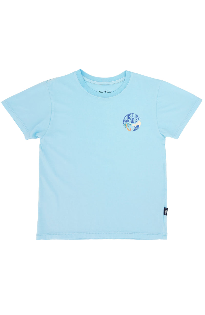 Lost In Paradise Crystal Blue Vintage Tee