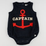 CAPTAIN WITH ANCHOR APPLIQUE BUBBLE