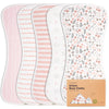 KeaBabies 5-Pack Urban Burp Cloths: Sweet Charm