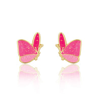 Girl Nation Glitter Butterfly Cutie Stud Earrings