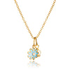 Sweet Petite Necklace- Blue Daisy